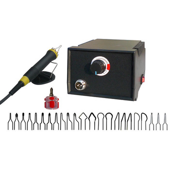 Professional 40W 0-600℃ Digital Multifunction DIY Electric Gourd Wooden Pyrography Machine with 23Pcs Heating Pen Heads,EU Plug